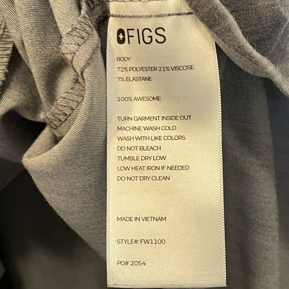 Figs Casma Three-Pocket Scrub Top Graphite XXL - Picture 4 of 7